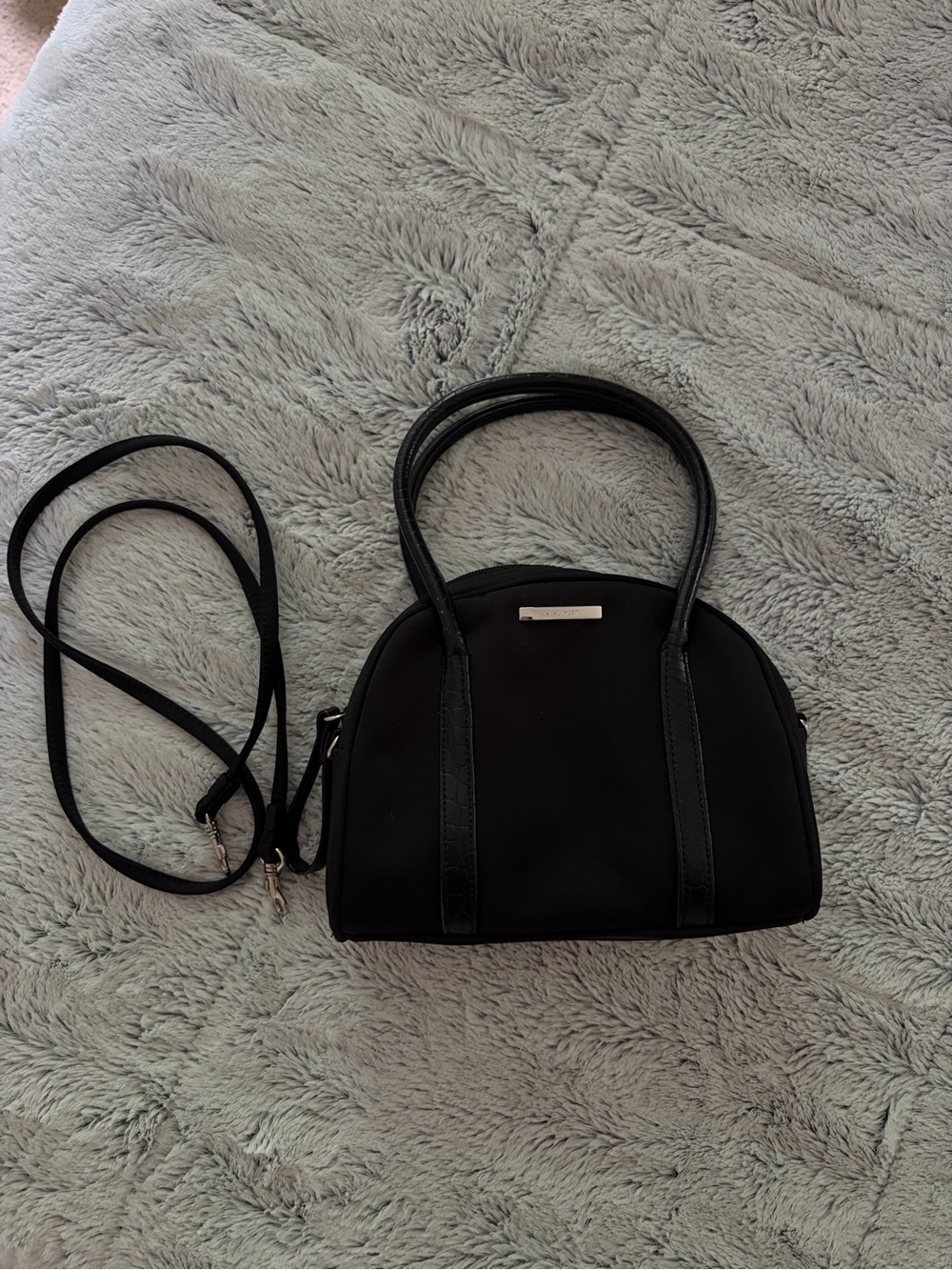 Black Women's Dome mini Satchel Handbag - Nine West